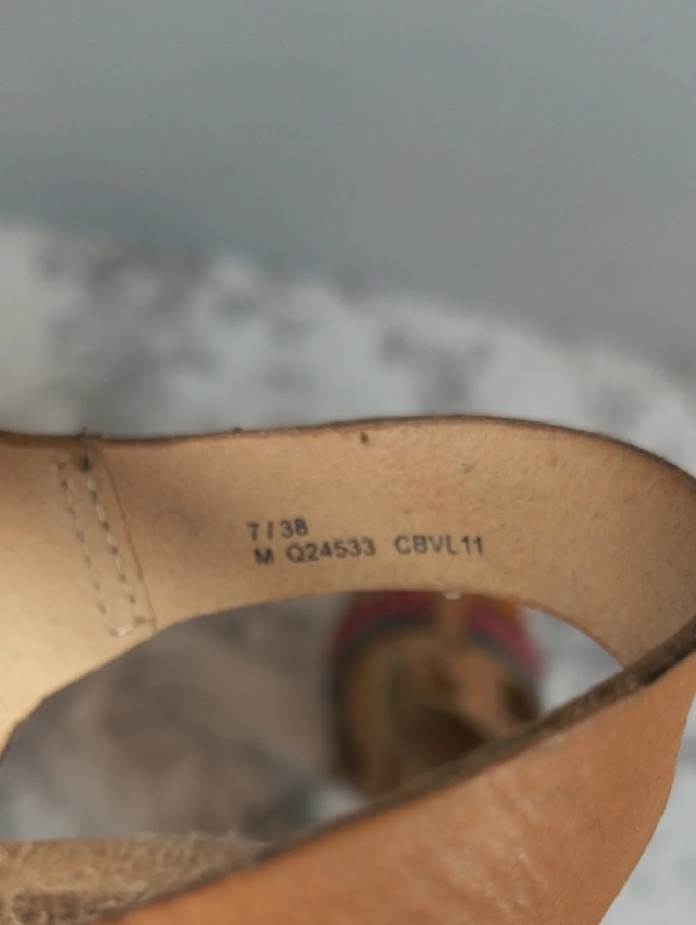 Women’s Multi-Color Leather Platform Sandal - Tan